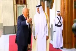 ورود ترامپ به دیوان امیری قطر / ویدیو