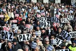 تظاهرات ضد جنگ در اسپانیا برپا شد 