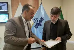 دیدار مدیر عامل نیروگاه شهید مفتح با مدیر کل صدا و سیمای استان همدان