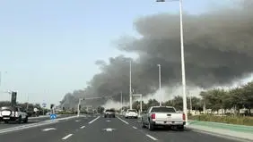 پتروشیمی ابوظبی آتش گرفت 