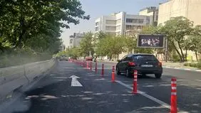 چرا در روزهای اخیر یک لاین از بزرگراه‌های تهران کم شده است؟