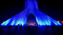 همزمان با روز جهانی آگاهی بخشی اتیسم برج آزادی و پل طبیعت آبی شد