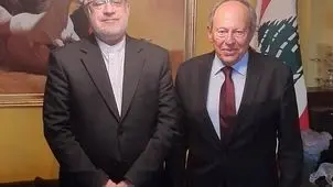 دیدار سفیر ایران و رئیس جمهوری پیشین لبنان