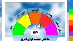 افزایش شاخص آلودگی هوا در شهرهای صنعتی تا ساعت ۱۲ ظهر