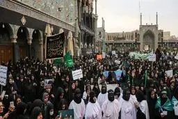 زنان قم کفن پوش شدند