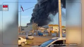 آتش سوزی در کارخانه شرکت کاله واقع در آمل / علت حادثه مشخص نیست + ویدیو