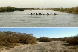 تالاب هامون در حال خشک شدن است 