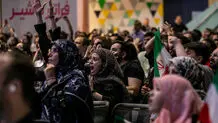 خوشحالی زنان پس از گل ایران به بلژیک + عکس