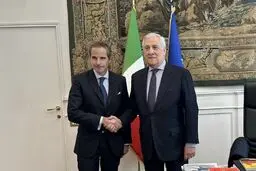 دیدار گروسی با وزیر خارجه ایتالیا پیش از آغاز مذاکرات ایران و آمریکا در رم