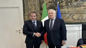 دیدار گروسی با وزیر خارجه ایتالیا پیش از آغاز مذاکرات ایران و آمریکا در رم