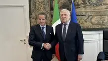 دیدار گروسی با وزیر خارجه ایتالیا پیش از آغاز مذاکرات ایران و آمریکا در رم