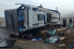 واژگونی اتوبوس در کرمان با ۷ کشته 