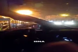 آتش سوزی در بزرگراه یادگار امام+ ویدئو