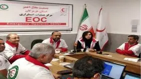 حضور یک بازیگر تلویزیون در هلال احمر هرمزگان