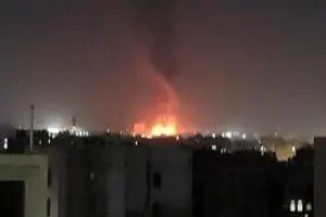 حمله هوایی اسرائیل به نیروگاه برق صنعا