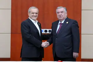 پزشکیان با رییس جمهور تاجیکستان دیدار کرد