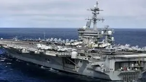 موقعیت جدید ناو آبراهام لینکلن اعلام شد + نقشه ماهواره‌ای