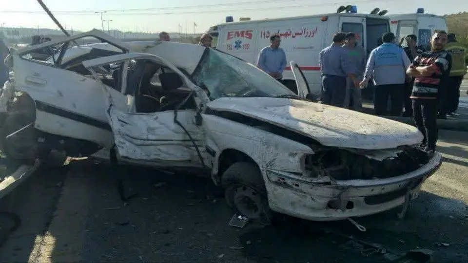 برخورد دو خودرو، مرگ یک جوان و مصدومیت پنج نفر دیگر در شرق تهران