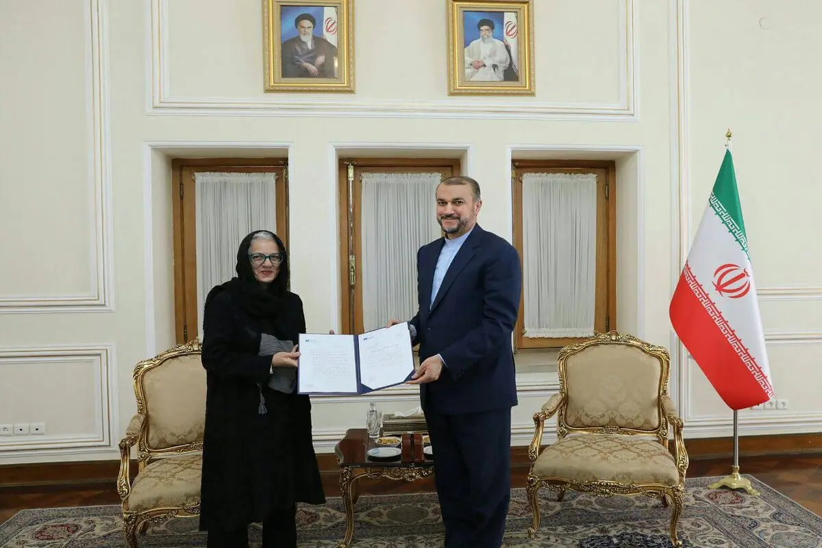 أمیر عبداللهیان یلتقی مدیرة مکتب الیونسکو الإقلیمی فی ایران