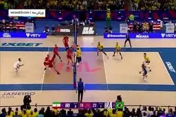 خلاصه بازی والیبال ایران برزیل را ببینید + ویدئو