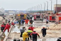 گزارش تصویری تازه از روز سوم حادثه تلخ انفجار بندرعباس