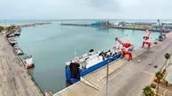 رسو سفینة تحمل شحنة ترانزیت للامارات بمیناء ایراني على بحر قزوین