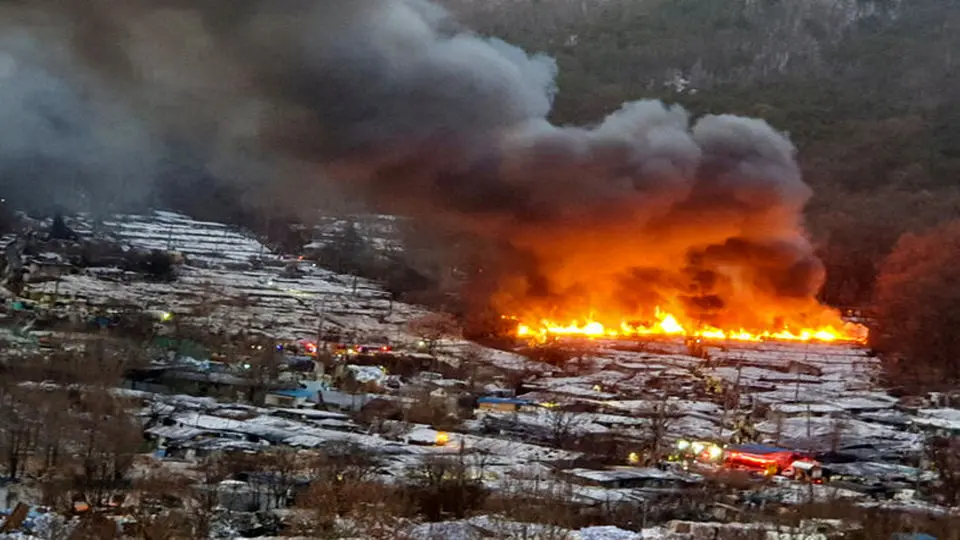 Massive fire in South Korean capital forces evacuations