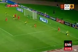 تیر دروازه پرسپولیس لرزید؛ شوت عسگری وارد دروازه نیازمند نشد + ویدئو