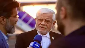 محمدرضا عارف پرچم به دست شد + عکس