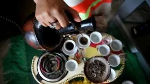قهوه‌خوری در بازار اتیوپی
