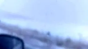 ویدئویی از بارش برف و کولاک در محور سقز - دیواندره 