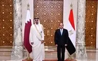 رئیس جمهور مصر برای اولین بار وارد قطر شد