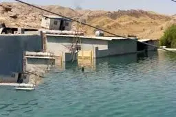 روستاهای حاشیه سد گتوند خوزستان زیر آب رفتند/ ویدئو