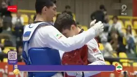 دور افتخار آرین سلیمی با پرچم ایران پس‌از کسب طلای بازی‌های آسیایی