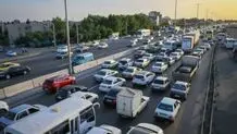 ترافیک سنگین در جاده تهران-قزوین؛ هم اکنون