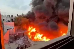 انبارهای غزه در آتش  سوخت 