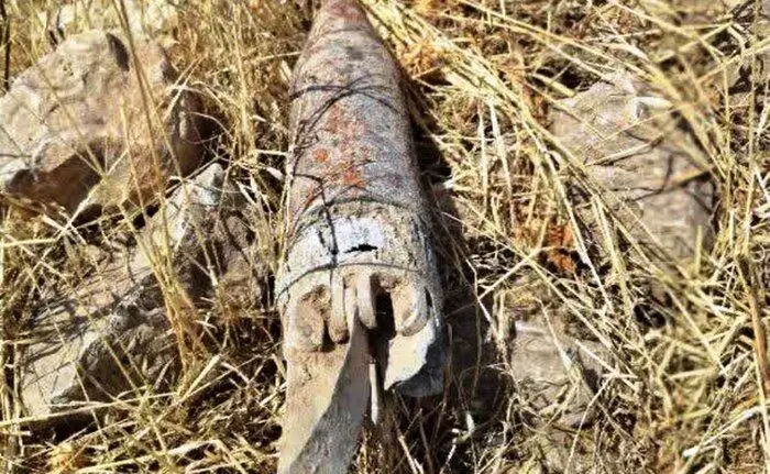 گلوله توپ جنگی در روستای کوییک کشف شد