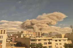 ستون دود در مرکز تهران+ ویدئو