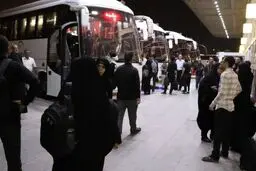 اعزامروزانه ۱۸۵ دستگاه اتوبوس از همدان به مرز مهران 