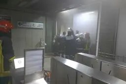 دود از ایستگاه مترو شریعتی مشهد بلند شد
