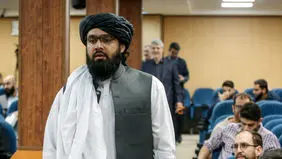 نماینده طالبان در همایشی که قالیباف هم در آن حضور داشت + عکس