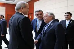 پزشکیان با گوترش دیدار کرد/ گوترش : ایران به دنبال ساخت سلاح هسته ای نیست 

