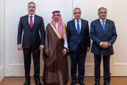 وزرای خارجه ترکیه، مصر، پاکستان و عربستان در نیویورک دیدار کردند + عکس