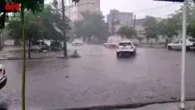 بارش تگرگ در تبریز/ عکس