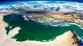 خلیج فارس بر سنگ مزار سربازان آمریکایی/ عکس