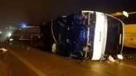 جزئیات حادثه مرگبار واژگونی اتوبوس در جاده شیراز/ ویدئو
