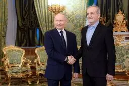 پوتین از پزشکیان خواست سلام و بهترین آرزوها را به رهبر معظم انقلاب منتقل کند+ویدئو