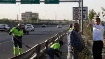 فرونشست بزرگراه آزادگان ارتباطی با سرقت لوله‌های آب ندارد

