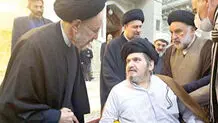 حسین خمینی
 در مراسم سالگرد عمویش حاضر شد
