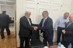 دیدار مسعود پزشکیان با محمدرضا عارف